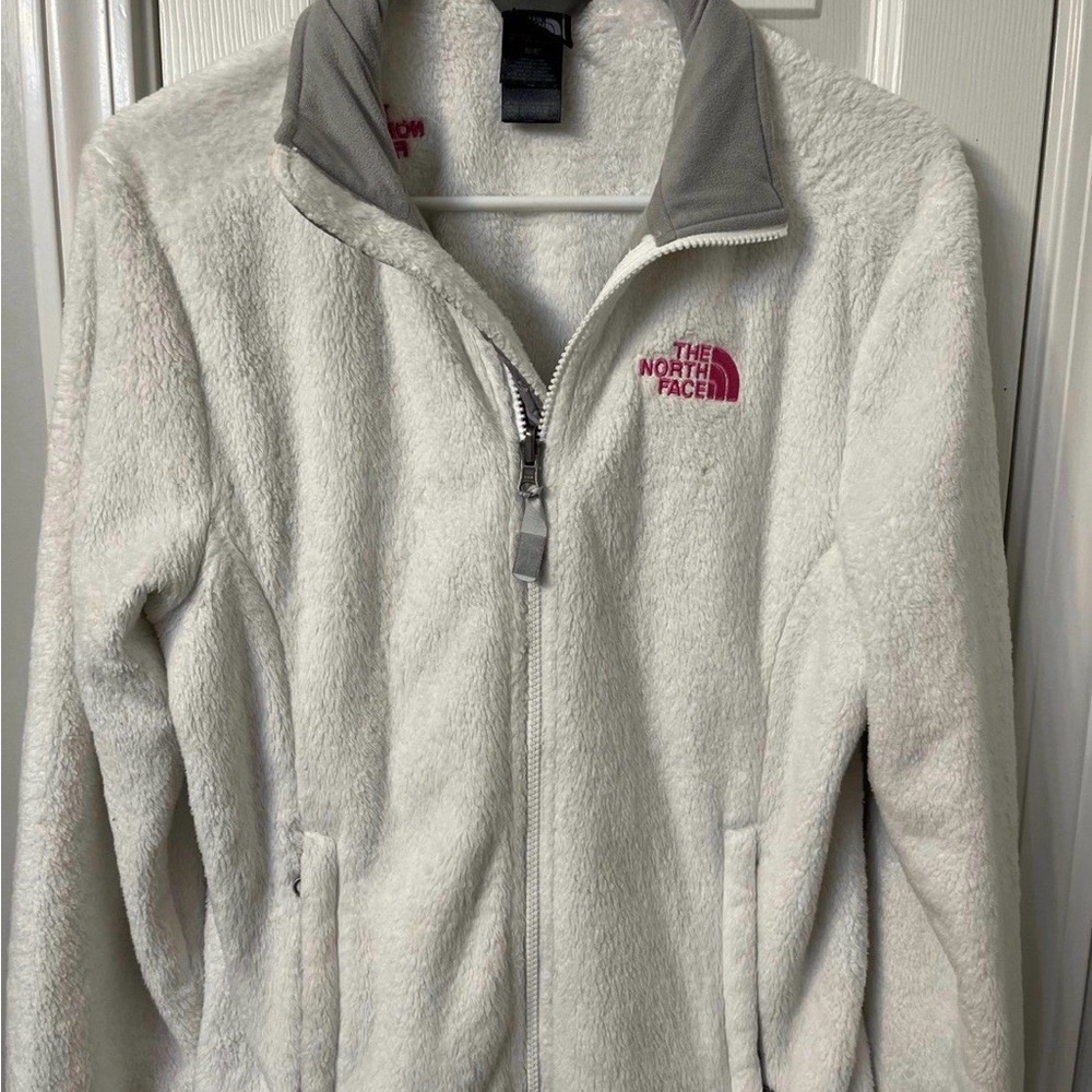 The North Face Fleece Jacket with Pink Logo